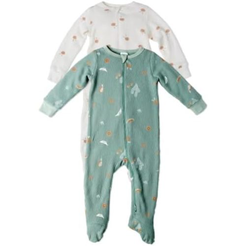 Gerber Baby 2-pack 2-way Zip Thermal Footed Sleep 'N Play