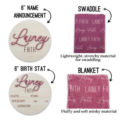 Newborn Name Blanket, baby name swaddle, first and middle name blanket, baby name swaddle, newborn swaddle and blanket, Name Swaddle for Boy