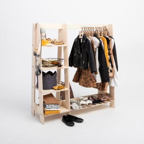 Montessori House Children's Wooden Clothing Rack