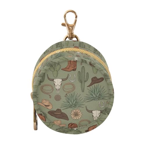Western Cowboy Cactus Pattern Pacifier Holder Baby Pacifier Case Cute Paci Container Box Pouch with Clip Easily Attach to Diaper Bag Essentials