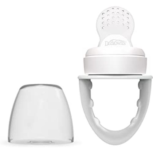 Dr. Brown's Diseñado para nutrir, alimentador de silicona Fresh Firsts, gris, talla única