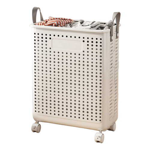 Wrought Studio™ Laundry Basket with Wheels Large Capacity Handle Design Waterproof Dirty Clothes Hamper Laundry Basket with Breathable Mesh Holes | Wayfair