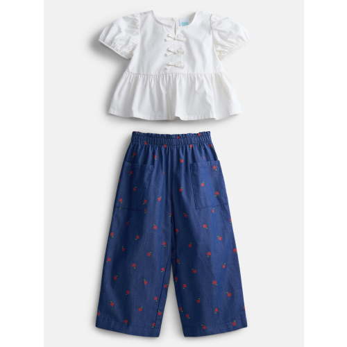 Wonder Nation Toddler Girls Peasant Top and Pants Set, 2-Piece, Sizes 12M-5T