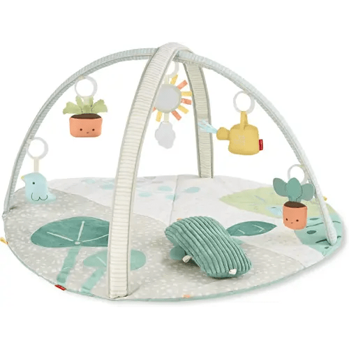 Skip Hop Tummy Time Mat, 3-in-1 Activity Baby Play Gym, Age 0-2y, Garden Oasis, Green Multi
