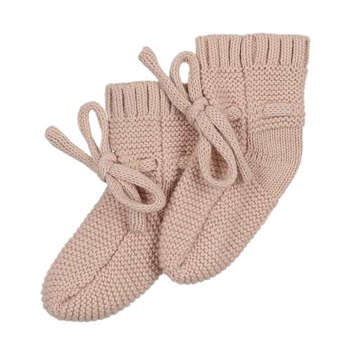 Peluche Rose Knit Booties