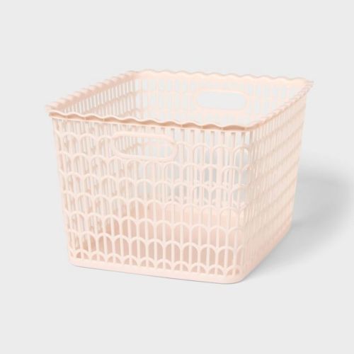 Scallop Decorative Basket Large Pink - Brightroom™