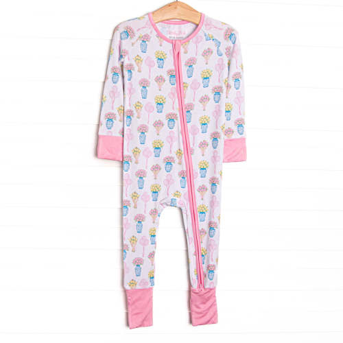 Garden Party Petals Bamboo Zippy Pajama, Pink – Stitchy Fish
