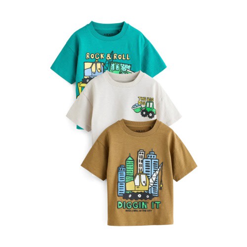Kids' Digger Assorted 3-Pack Cotton T-Shirts