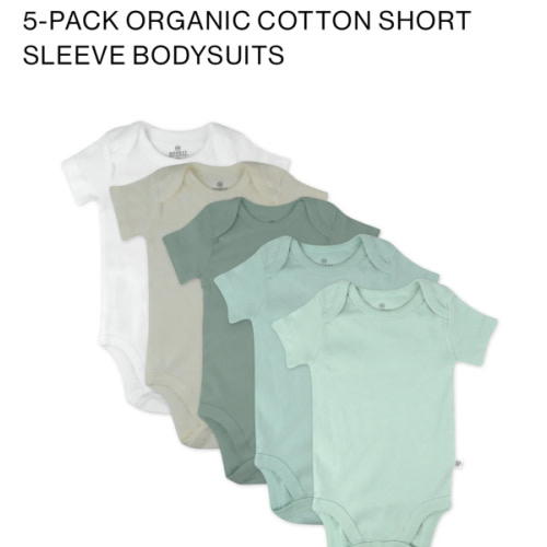5-Pack Organic Cotton Short Sleeve Bodysuits | Honest Baby Clothing