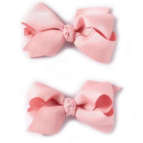 Edgehill Collection Baby Girls 2-Pack Mini Grosgrain Hair Bows