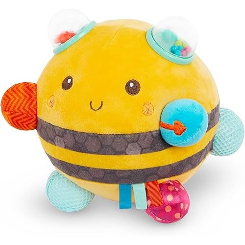 B. Sensory Plush Bumble Bee Baby ,Sensory Baby Toy – Bumpy Plush Bee with Fun Features, Interactive Play, Bumps, Colors, Textures & Sounds, Toys for Infants, Babies,Fuzzy Buzzy Bee – 0 Months +