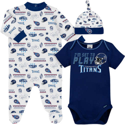 3-Piece Baby Boys Titans Bodysuit, Sleep &#39;N Play &amp; Cap Set