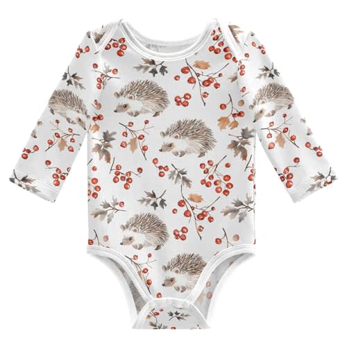 vvfelixl Baby Bodysuits Cute Baby Crocodiles Long Sleeve Cotton Baby Clothes for Boys Girls 0-3M