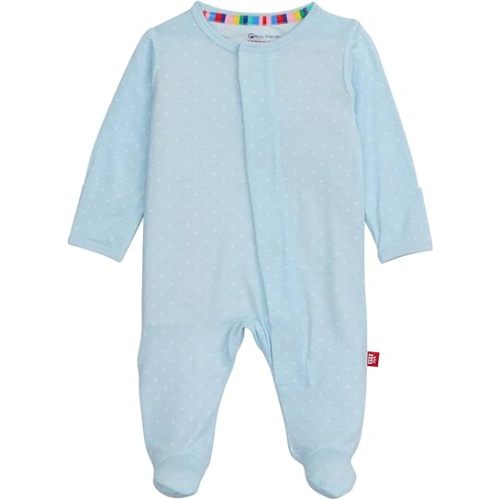 Magnetic Me Boys Modal Magnetic Baby Footie Pajamas | Silky Soft Modal Fabric | Baby Sleepers Available in Sizes PRE - 24M