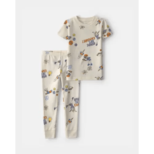 Baby 2-Piece Blippi Short-Sleeve Pajama Set - Cream | Carter's