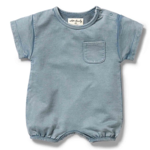 Wilson & Frenchy Organic Sweat Growsuit Dusk | Wilson & Frenchy Baby Boy Clothes | Young Willow | Young Willow