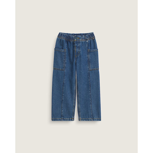 Little Kids Naithin 2.0 Elastic Waist Denim Pants in Vintage Indigo Blue | Vans