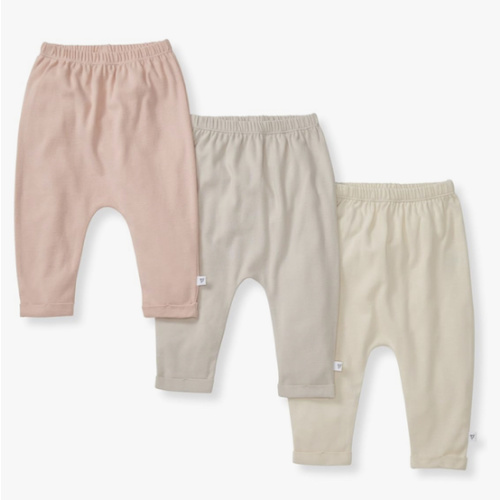 Burt's Bees Baby Unisex Knit Jogger Pants, 3-Pack Baby Sweatpants, 100% Organic Cotton Infant Bottoms