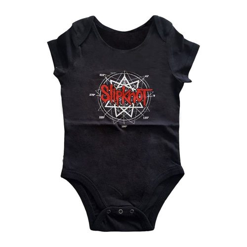 Slipknot Kids Baby Grow: Star Logo (Back Print) - 6-9 Months/Black, Black, 6-9 Months