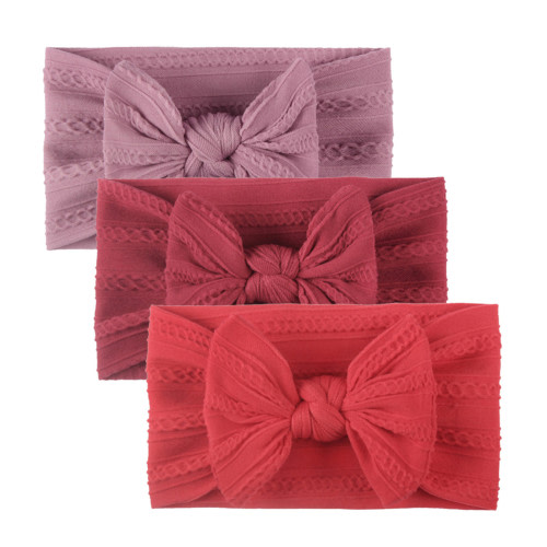 Baby Headband Girls Princess Hair Accessories Toddler Baby Boys Girls Stretch Solid Bow Hairband Headwear Headband Elastics Hair Accessories 3 Pack