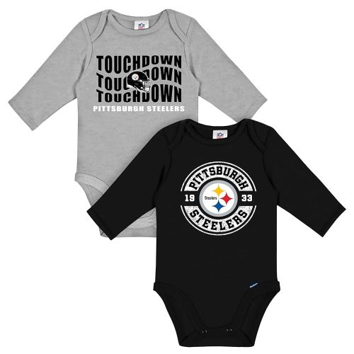 Gerber NFL Unisex Baby Nfl 2-pack Long Sleeve Onesie Bodysuit