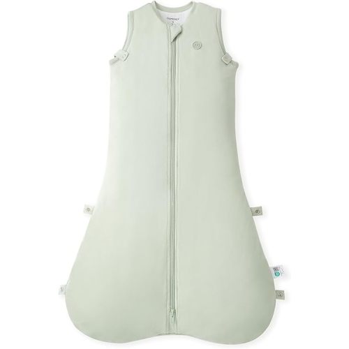 Momcozy Sleep Sack for Baby 6–12 Months, 1.5 TOG Baby Wearable Blanket with Supportive Plush Filling, Two-Way Zipper for Easy Diaper Changes, Snap-Fit Design for Growing Babies, Medium, Green