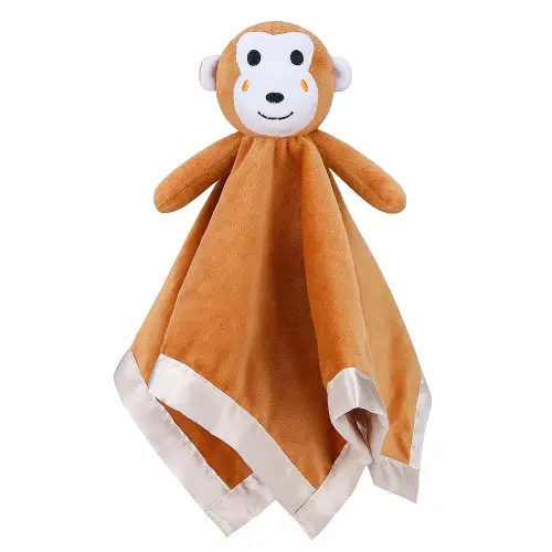 Pro Goleem Monkey Loveys for Babies, Soft Security Blanket Baby Snuggle Toy Newborn Stuffed Animals Baby Gifts for Boys and Girls, 16 Inch