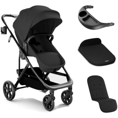 Mompush Wiz Pro Bassinet Stroller with Reversible Seat and Snack Tray