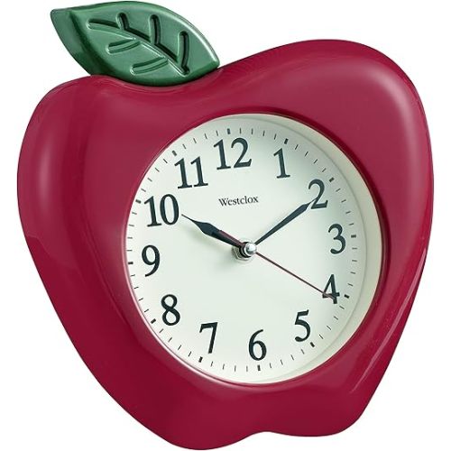 Westclox 10" 3-Dimensional Apple Wall Clock- Model #38038A