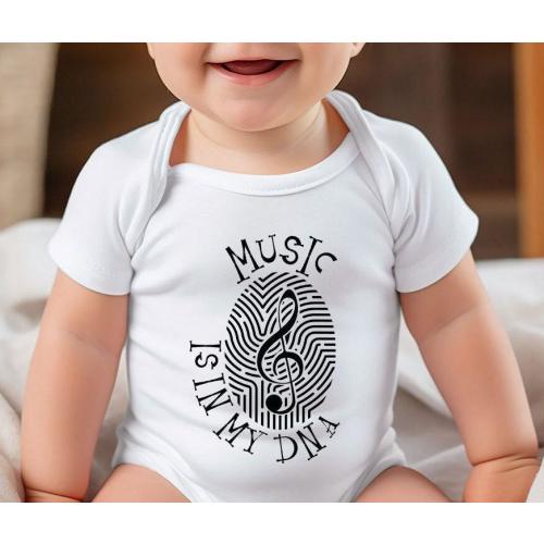 Music In My DNA Baby Onesie®, Cute Musician Bodysuit, Music Lover Baby Bodysuit®, Music Baby Clothes, Baby Shower Gift