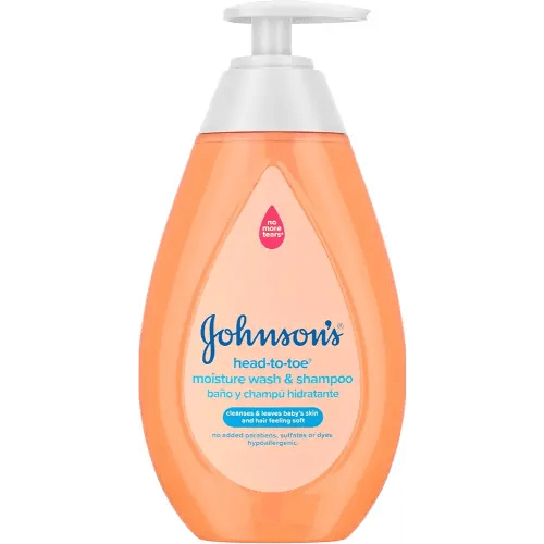 Johnson's Baby Head-To-Toe Wash & Shampoo, Tear-Free, Moisturizing Body Wash, Baby Essentials, Baby Wash and Shampoo, No added Parabens, Sulfates and Dyes, 13.6 fl. oz