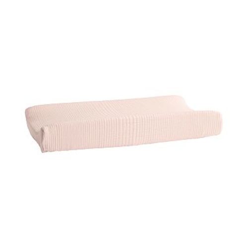 Organic Matelasse Changing Pad Cover , Changing , Blush