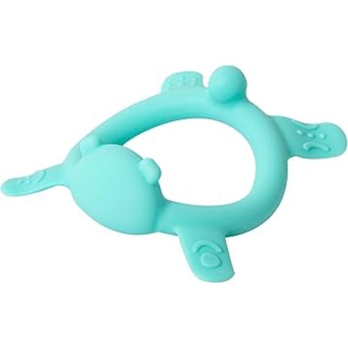 Pigeon Silicone Animal-Shaped Baby Teether, Green Bear, 3M+, 1 Count – Multi-Textured Teething Relief Toys, Lightweight & Easy to Grasp