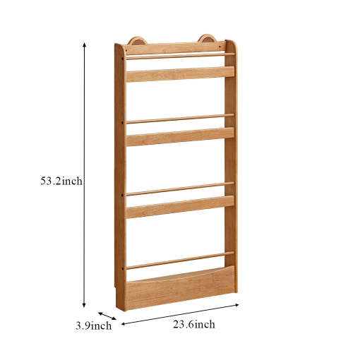 Slim Wall-Mounted Kids Bookshelf Front-Facing Picture Book Rack – Montefurniture