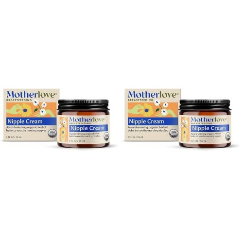 Motherlove Nipple Cream (2 oz) Organic Lanolin-Free Nipple Cream for Breastfeeding—Benefits Nursing & Pumping Moms