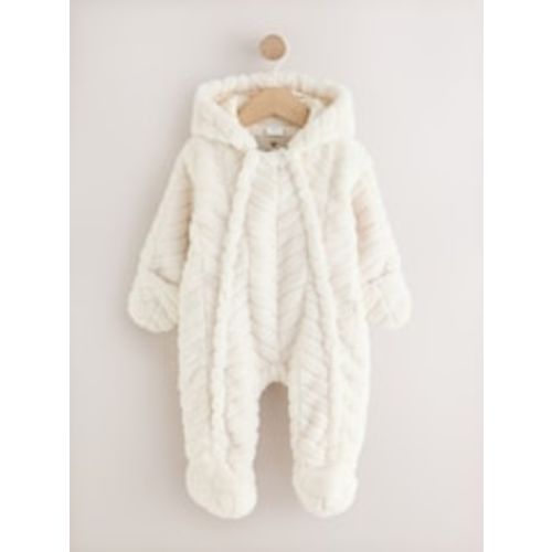 Buy White Clipped Faux Fur Double Zip Baby All-In-One (0mths-2yrs) from Next USA