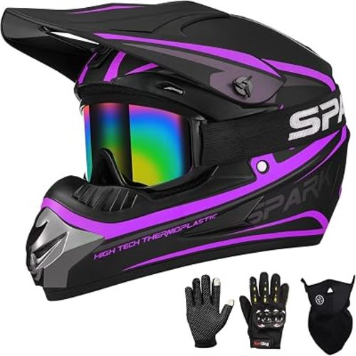 CUTEY Kids Dirt Bike Helmet DOT Approved Full Face Motocross ATV Off-Road