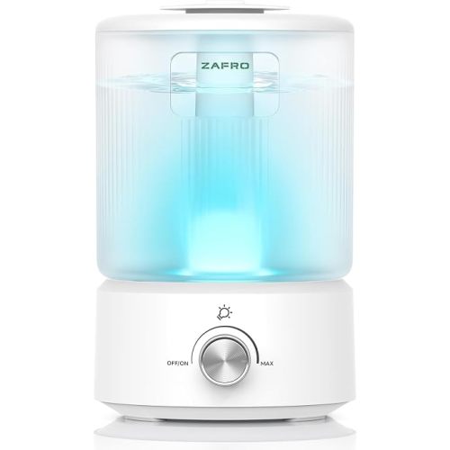 ZAFRO 2.5L Top Fill Humidifier for Bedroom, 25H Runtime, 24dB Quiet, White