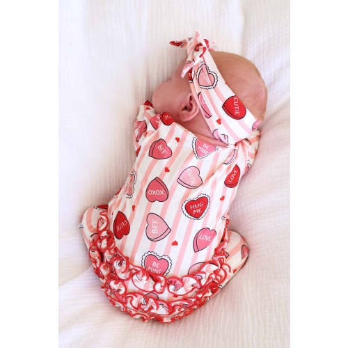 Sweet Like Candy Ruffle Zipper Footie | Pink