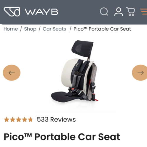 Pico™ Portable Car Seat | Kids Car Seat for Travel | WAYB