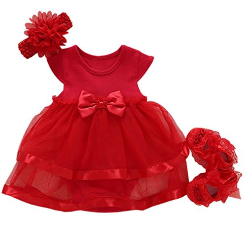 Niyage Baby Girls Clothes Dress Flowers Romper Sets Infant Tutu Bodysuit Party Outfits