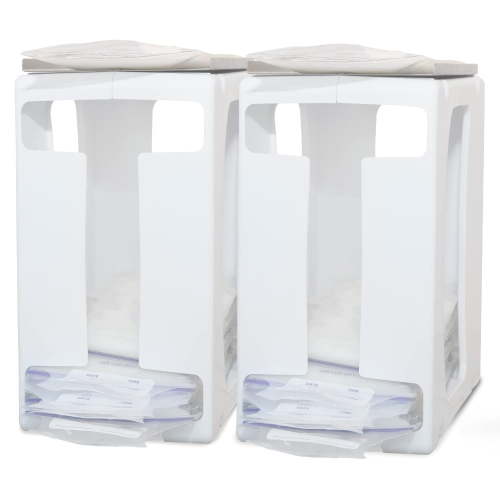 Nurse & Nourish 2 Pack Breast Milk Storage Tower - Convenient Storage for Milk Freezer Bags - Efficiently Store in Freezer Organizer Tower Breast Storing Containers for Up to 120oz