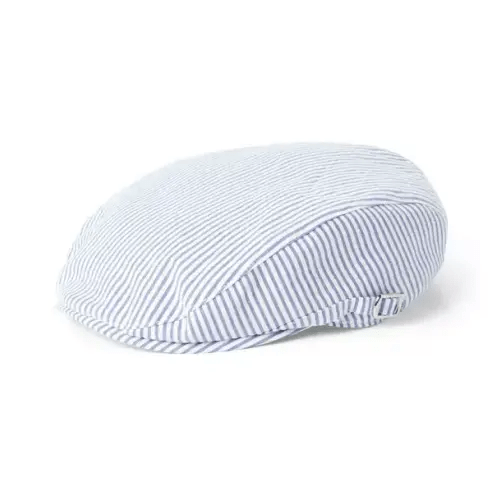 Boy Atlantic Blue Stripe Striped Seersucker Newsboy Cap by Janie and Jack