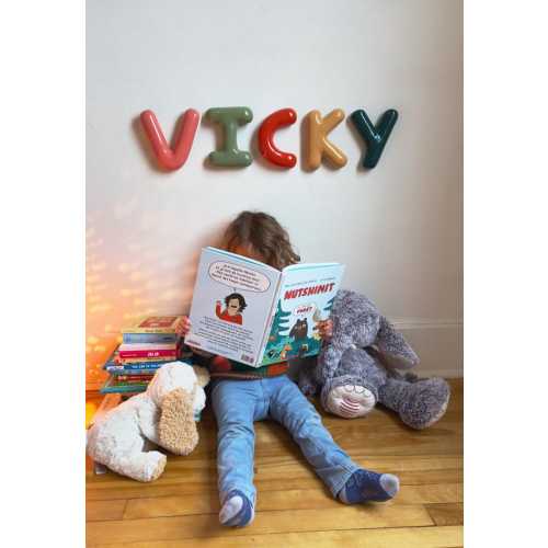 Sold per Unit. One letter = One quantity. Large decorative clay letters for kids room.