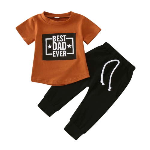 Kids Toddler Boys Shorts Set Casual Girls Short Sleeve Letter Printed T Shirt Tops Pants Two Piece Clothes Set Summer Outfits,Size 3 Months 6 Months