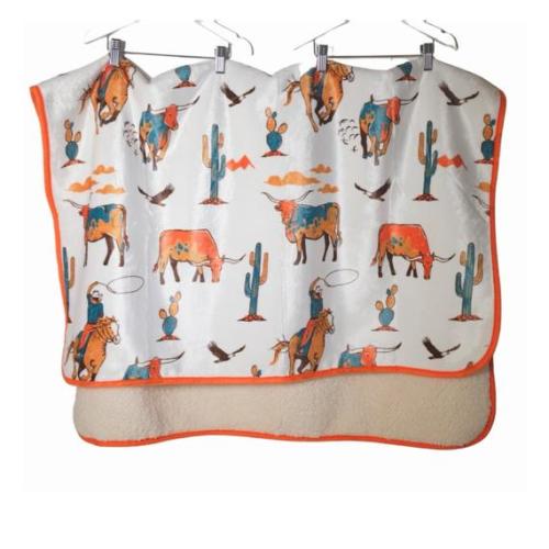 The Ranchy Baby Blanket / Fleece & Sherpa - Etsy