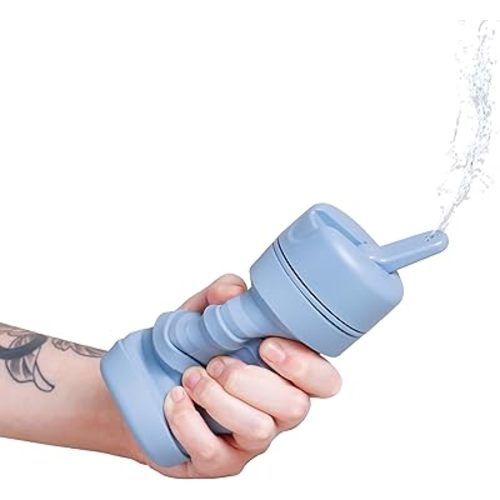 TUSHY Travel Bidet: Collapsible & Expandable for Discreet Portability, Refreshing Clean for Home, Camping, Outdoors & Travel (Helps Hemorrhoid Relief, Peri Bottle for Postpartum Care) (Glacier)