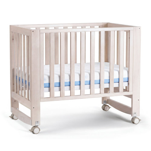 MAMAZING 6-In-1 Greenguard Gold Certified Convertible Cradle To Mini Crib With Mattress, Beige | Wayfair