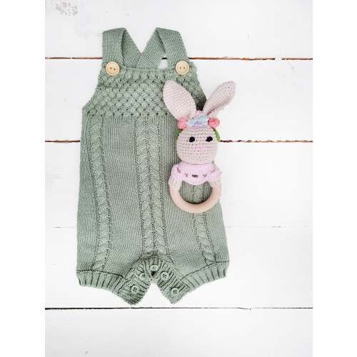 Unisex Knitted Charlie Romper *D – Olive and Cradle