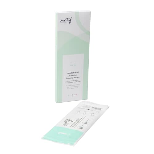 Motif Medical Stage 1 Heal C-Section Scar Strips (Pack of 10) | Stage 1 Direct Wound Protection - High-Comfort Surgical Scar Tape - Ten Premium Patches - 3-Step Targeted Scar System